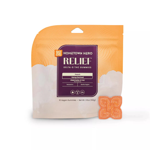 Relief Delta-8 Gummies - Peach